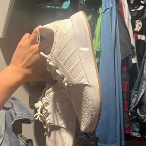 White adidas probably wore them like twice but they are too biggg